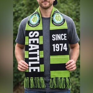 Seattle Sounders FC Scarf Ruffneck Green Black Soccer Fan Scarf